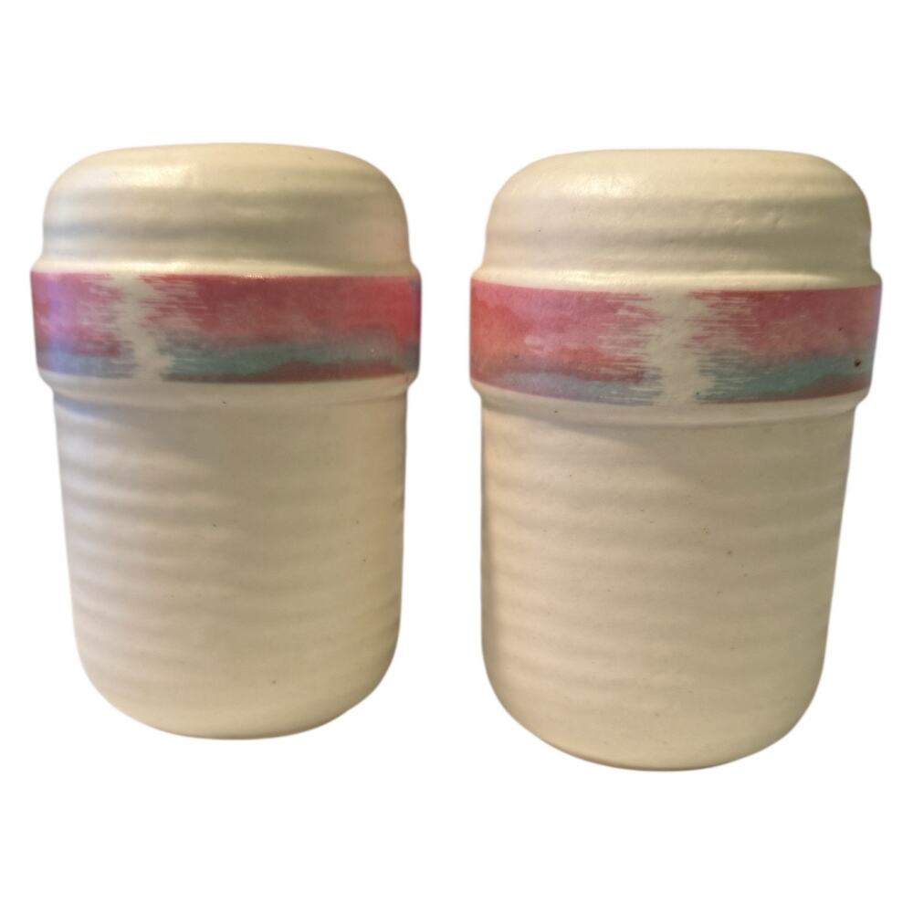 Treasure Craft MIRAGE Pattern Southwest Ceramic Salt & Pepper Shakers - A1156